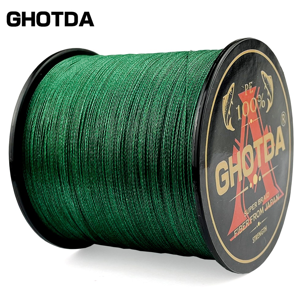 GHOTDA tali pancing benang สายตกปลาถัก 4 Strands 10lb-80lb Multifilament PE ด้ายที่แข็งแกร่งลวด hilo d ราคา ถูกที่สุด ดีลบีเคเค
