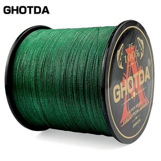 สายเบ็ด GHOTDA Braided Fishing Line 4 Strands PE สายการประมงถักที่แข็งแกร่ง Tali pancing PE สายถักเส้นตกปลาเกียร์ตกปลา"