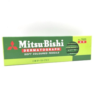 Mitsubishi Dermatograph No.7600 GREEN ดินสอเขียนกระจก มิตซูบิชิ 7600 เขียว (1กล่อง/12ด้าม)