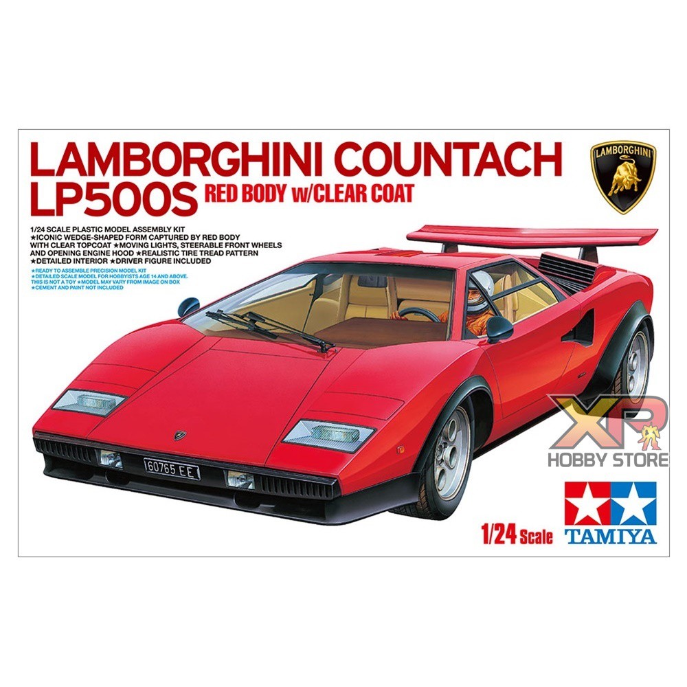 [Tamiya] 1/24 : Lamborghini Countach LP500S (Red Plated) (TA 25419)