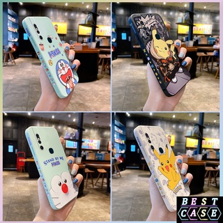 Vivo V15 เคส Vivo V15 เคสโดราเอมอน เคสปิกาจู เคสน่ารัก ป้องกันกล้อง เคสเต็มรูปแบบ เคสโทรศัพท์ ลายด้านข้าง เคสนิ่ม