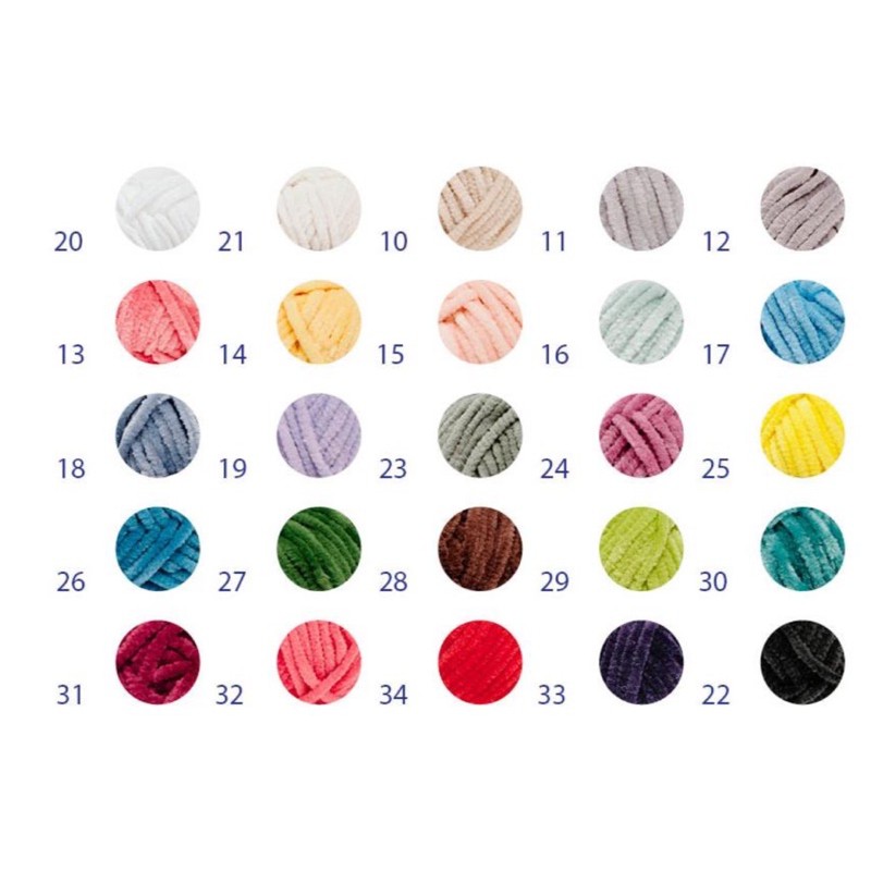 DMC Happy Chenille ไหมพรมกำมะหยี่ mini ขนาด 15g ถักตุ๊กตา Amigurumi ราคา ถูกที่สุด ดีลบีเคเค แกลเลอรีภาพที่ 8