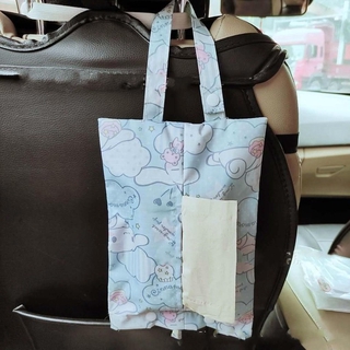 กระเป๋าใส่กระดาษทิชชู่ ลายการ์ตูนน่ารัก พร้อมที่แขวน ผิวเคลื…