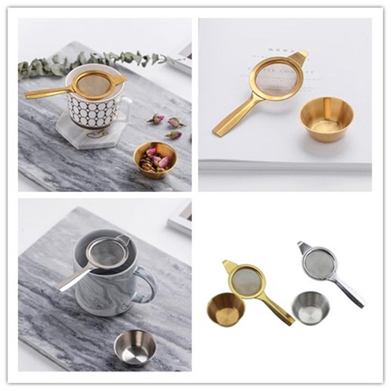 Mini Kitchen Tool Retro Tea Filter Mesh Tea Strainer Loose Leaf Drip Bowl