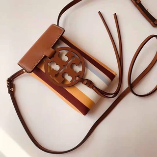 💕 Tory burch Miller Stripe Leather Phone Crossbody