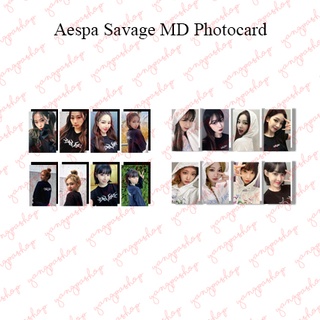 (พร้อมส่ง) Aesp SAVAGE MD พัดลมโฟโต้การ์ด MADE UNOFFICIAL YANGPASHOP KARINA WINTER Ning GISELLE