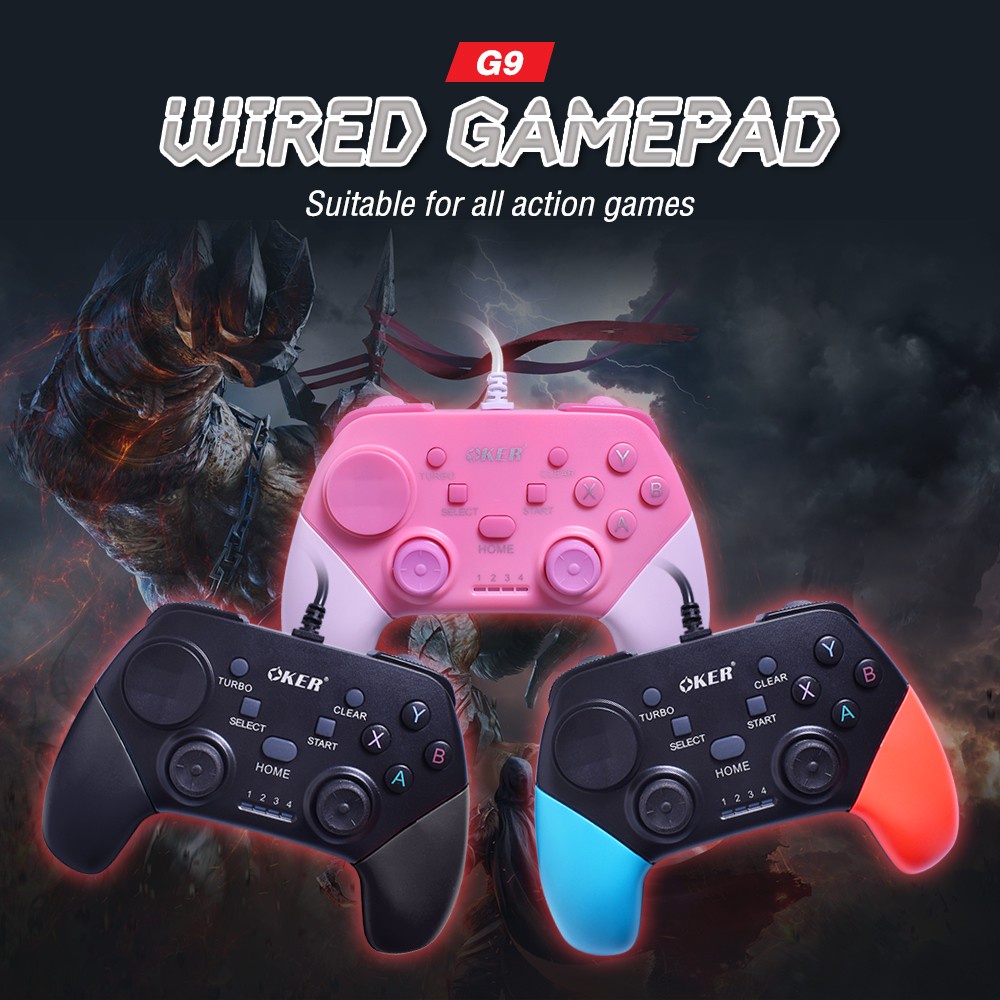 🆕มาใหม่ 🚀ส่งเร็ว🚀 OKER JOY USB G9 WIRED GAMEPAD Joystick จอยเกมส์ จอยเกม รองรับหลายระบบ GAMING #DM 9