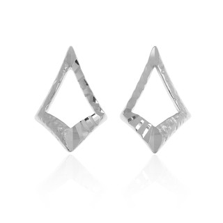 Aevari Sunlight Mirror Rhodium Plated Earrings ต่างหู ต่างหูเงินแท้ ต่างหูดีไซน์กระจก เงินแท้925