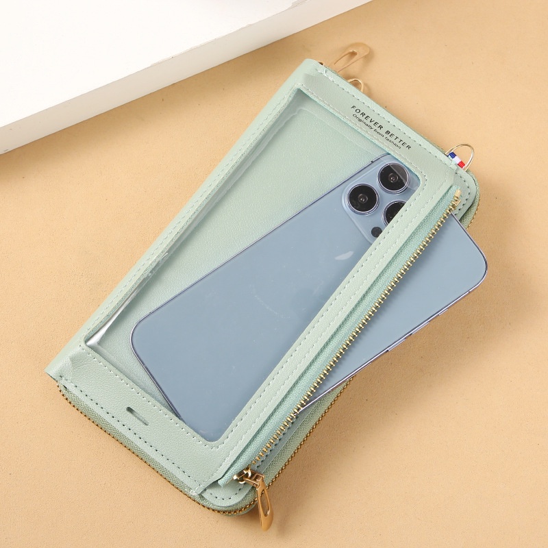 กระเป๋าสตางค์ สะพายไหล่ แบบใส ขนาดเล็ก หน้าจอสัมผัส ใส่โทรศัพท์มือถือได้ - รูปที่ 4