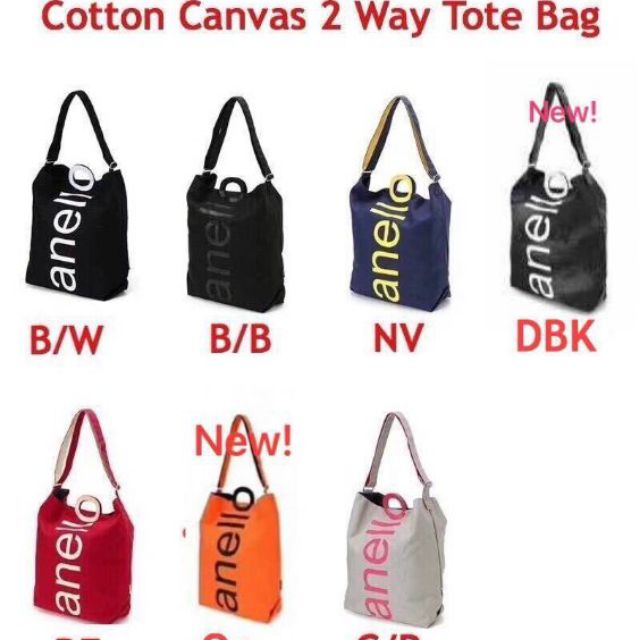 Anello Cotton Canvas 2WAY Tote Bagแท้💯%