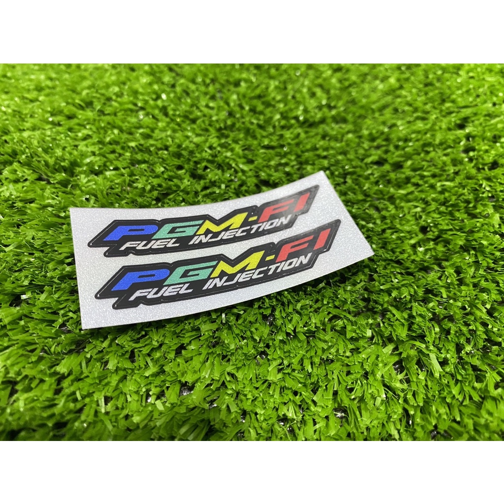 สติ๊กเกอร์ PGM-FI FUEL INJECTION (1​คู่) ขนาดเล็ก 5.8*0.9cm​   ★สติ๊กเกอร์rพิมพ์ ★ สะท้อนแสง3M