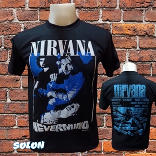 เสื้อวง Nirvana แขนสั้น ไม่มีตะเข็บข้าง คอฟิต ป้ายUSA เสื้อวง เสื้อผู้ชาย เสื้อทัวร์ วงร็อคคต่างประเทศ