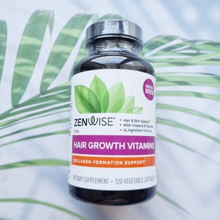 Daily Hair Growth Vitamins 120 Veg. Capsules (Zenwise Health) มีวิตามินผสมพิเศษ 27 ชนิดที่ช่วยบำรุงผม
