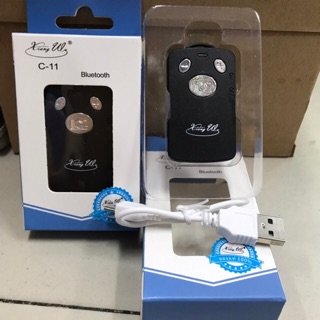 Bluetooth remote for all smartphoneรีโมทบลูทูธกดปุ่มถ่ายรูปได้สำหรับไม้ selfie ดำ