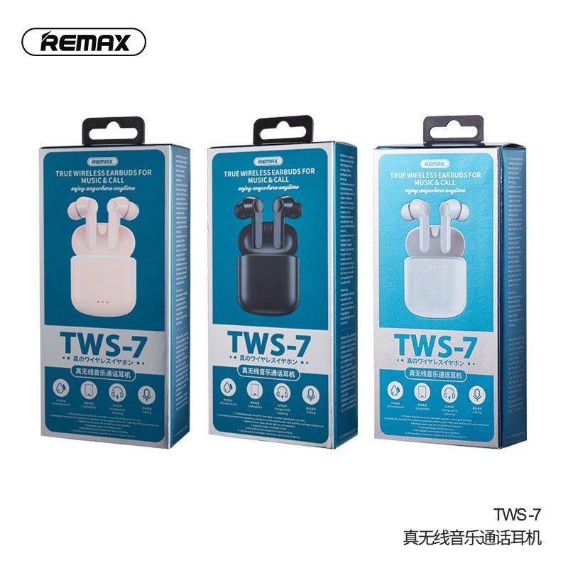 Remax TWS-7 หูฟัง บลูทูธ  5.0 Earbuds สำหรับฟังเพลง โทรศัพท์
