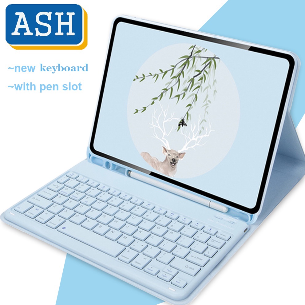 ASH Samsung Tab S6 Lite 2022 P613 P619 พร้อมคีย์บอร์ดสําหรับSamsung Galaxy Tab S6 Lite S8 S7 A8 10.5