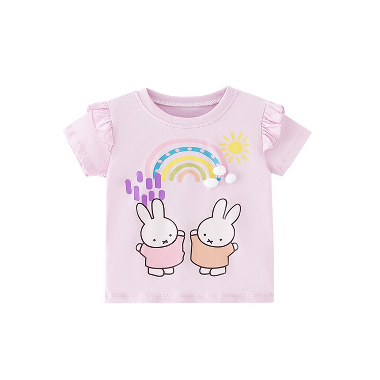 เสื้อยืดเด็กผู้หญิง malwee กระต่าย miffy เสื้อผ้าเด็กผู้หญิง สินค้าพร้อมส่ง (T160)