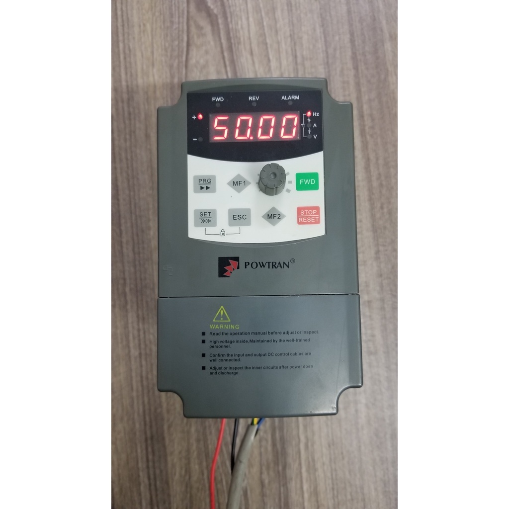 POWTRAN PI8600 1R5G1 อินเวอร์เตอร์ แหล่งพลังงาน 220VAC 1 เฟส ความจุ 1.5kW