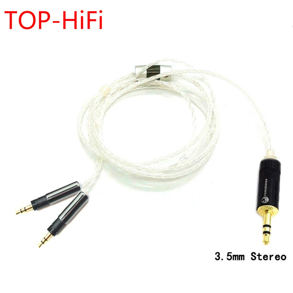 TOP-HiFi Handmade 3.5 มม.สเตอริโอ 8 Cores 7N OCC Silver Plated R70X หูฟังอัพเกรดสําหรับ ATH-R70X R70