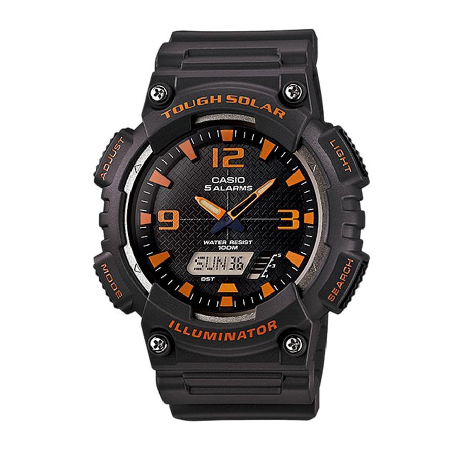 Casio Standard นาฬิกาข้อมือผู้ชาย สายเรซิ่น รุ่น AQ-S810,AQ-S810W,AQ-S810W-8A - สีดำ