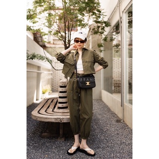 newlooksbkk 8101-0  เซตเสื้อแจ๊คเก๊ต แมทคู่กับกางเกงขา8ส่วนจั๊มขา เท่ เก๋ มากๆค่ะรุ่นนี้