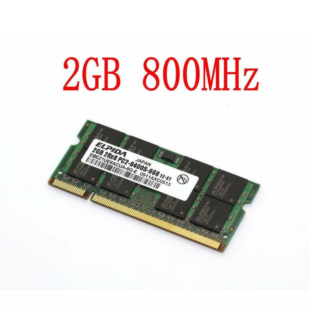 Elpida 2GB PC2-6400 Notebook DDR2 800Mhz 200Pin RAM Memory SODIMM 2Rx8 AD22 #6