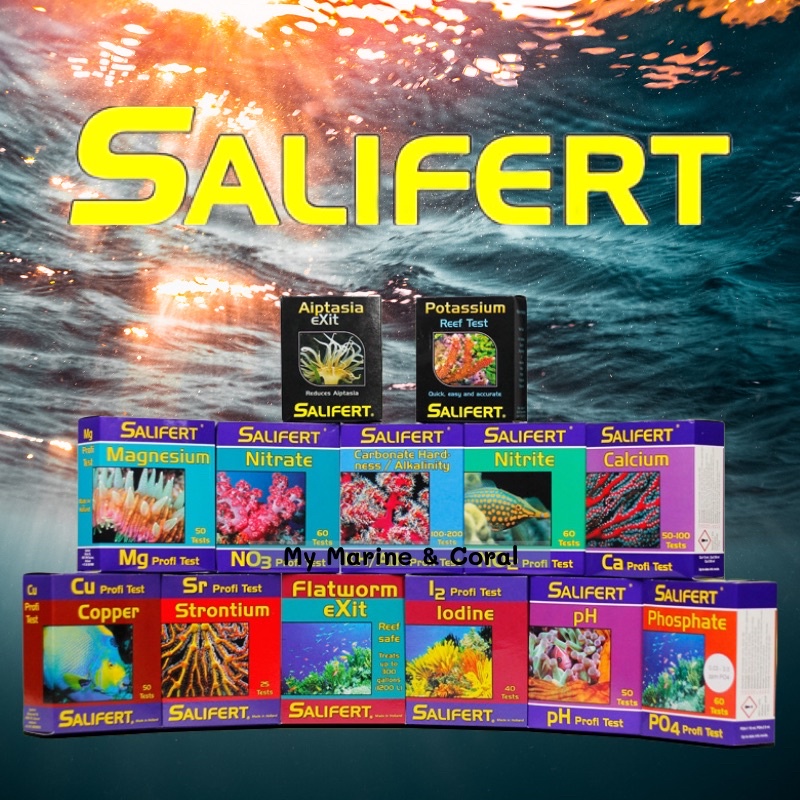 Salifert Test Kit NH3 / NO2 / NO3 / KH / Mg / Ca / pH / PO4 ชุดเทสวัดค่าน้ำ ใช้ได้ทั้งน้ำจืดและน้ำทะ