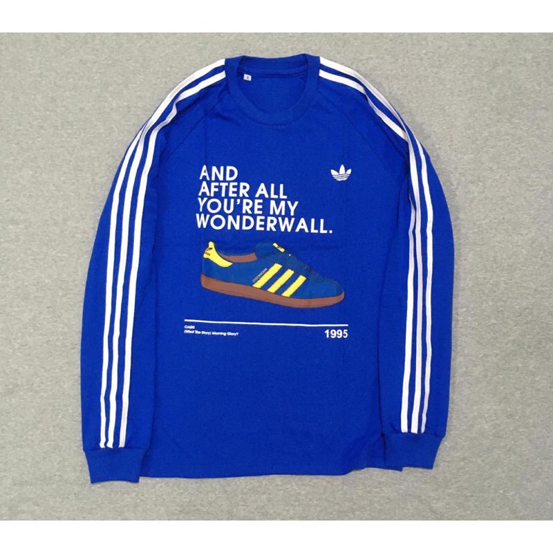 เสื้อแขนยาว Oasis Wonderwall ไม่ใช่ Adidas Blue