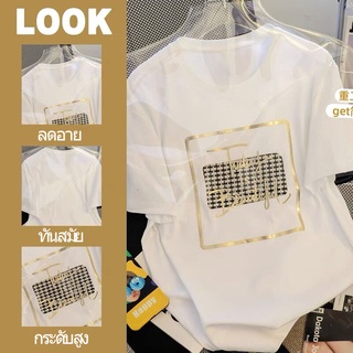 mimi&amp;didi  2356  เสื้อยืดแฟชั่น เสื้อยืดคอกลม เนื้อผ้านุ่ม เด้ง เสื้อคู่กับแฟน เสื้อคู่ สไตล์วินเทจ