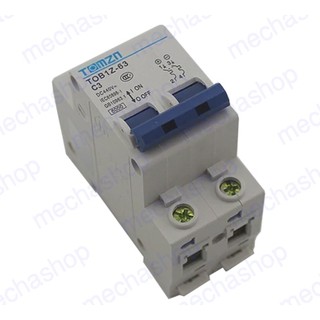 เซอร์กิตเบรกเกอร์ อุปกรณ์ป้องกันไฟฟ้าTOMZN 2P 3A DC 440V Circuit breaker ผ่านมาตรฐาน IEC60947, IEC60898