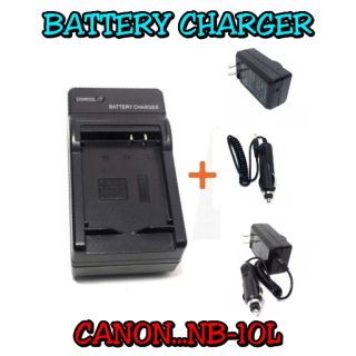 Battery Charger NB-10L for Canon POWERSHOT SX 40 HS, SX50 HS, SX 60 HS, G1 X, G3 X, G15, G16,...