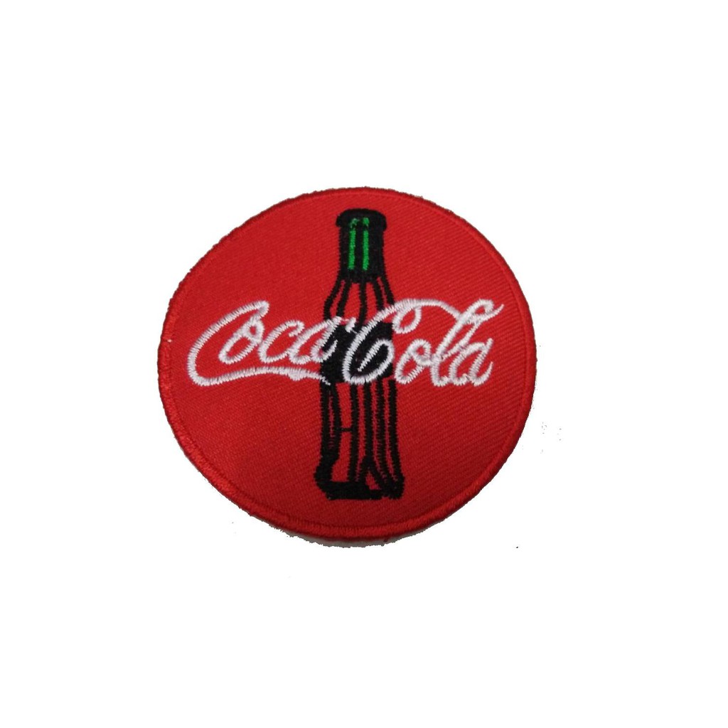 [ตัวรีด เย็บได้] Coca-Cola ป้ายติดเสื้อ logo Embroidered Sew Iron On Patches Badge