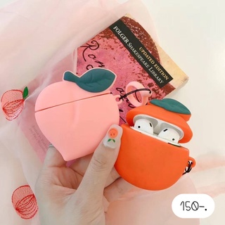 เคสแอร์พอด ลายผลไม้ พีช&amp;ส้ม 🍑ผลพีช,ผลส้ม