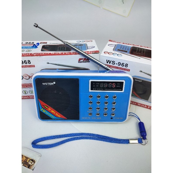 วิทยุพกพา วิทยุฟังธรรมะ FM/TF card/USB รุ่น WS-968