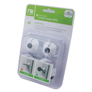 Mothercare Safest Start Protect Plus Dual Guard Socket Covers - 8 Pack A6699 อุปกรณ์ป้องกันอันตราย