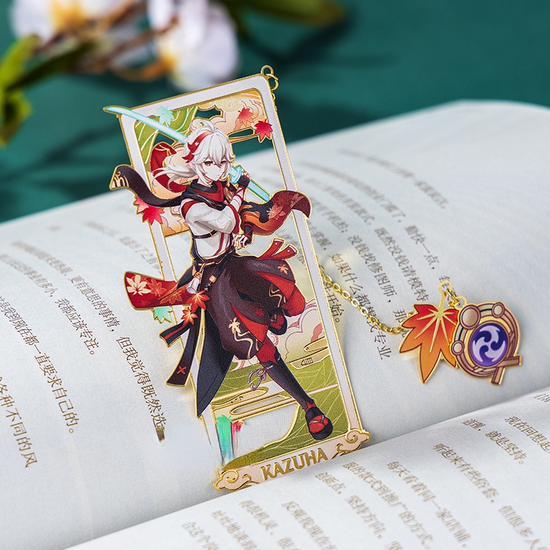 Kazuha Bookmarks Hutao Keychains Vision Genshin Impact Anime Raiden