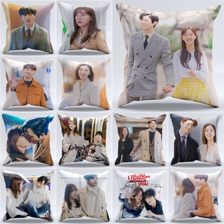 ปลอกหมอน ผ้าโพลีเอสเตอร์ พิมพ์ลาย Ahn Hyo Seop and Kim Se Jeong สําหรับตกแต่งบ้าน โซฟา รถยนต์
