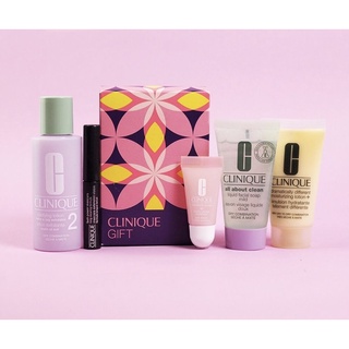 [แท้ 100%] Clinique Gift Set 5 Items [KX0F-90] เซทผลิตภัณฑ์บำรุงผิว และเมคอัพ