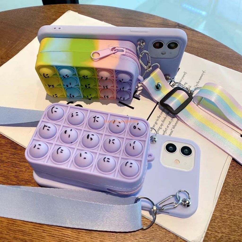 Realme 3 3i 5S 5i 6i 6S 5 6 2 Pro C3 X XT X2 V5 Q Q2 U1 Casing Emotics Coin Purses Pop it Case Reliv