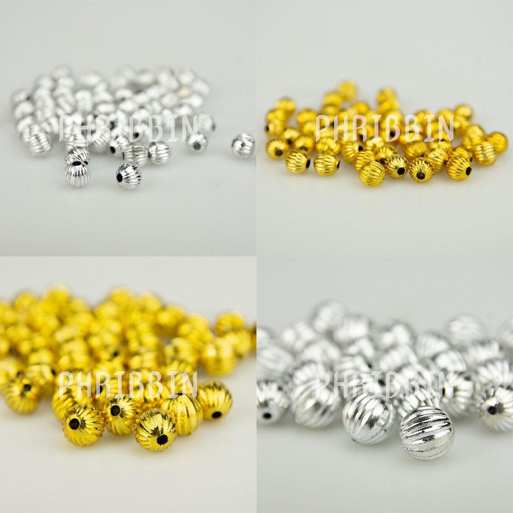 ลูกปัดเม็ดมะยม ขนาด 6,8,10,12มม.