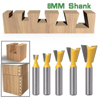 ดอกเราเตอร์หางเหยี่ยว แกน 8 มม. Dovetail Router Bit ดอกเร้าเตอร์ ดอกเราเตอร์ ดอกทริมเมอร์