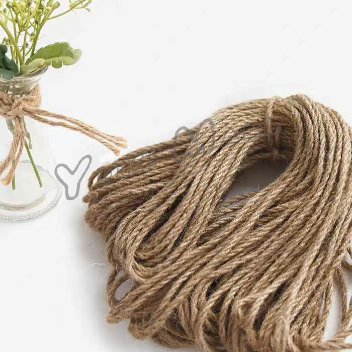 Yuki เชือกป่าน เชือกกระสอบฝนเล็บแมว หรือสำหรับตกแต่งDIY เชือกเส้นใหญ่หนา  hemp rope ราคา ถูกที่สุด ดีลบีเคเค แกลเลอรีภาพที่ 5