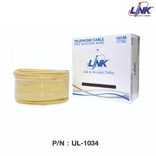 UL-1034 : LINK TIEV Telephone 0.65 mm (22 AWG) 4C Cable100M/Easy Box*