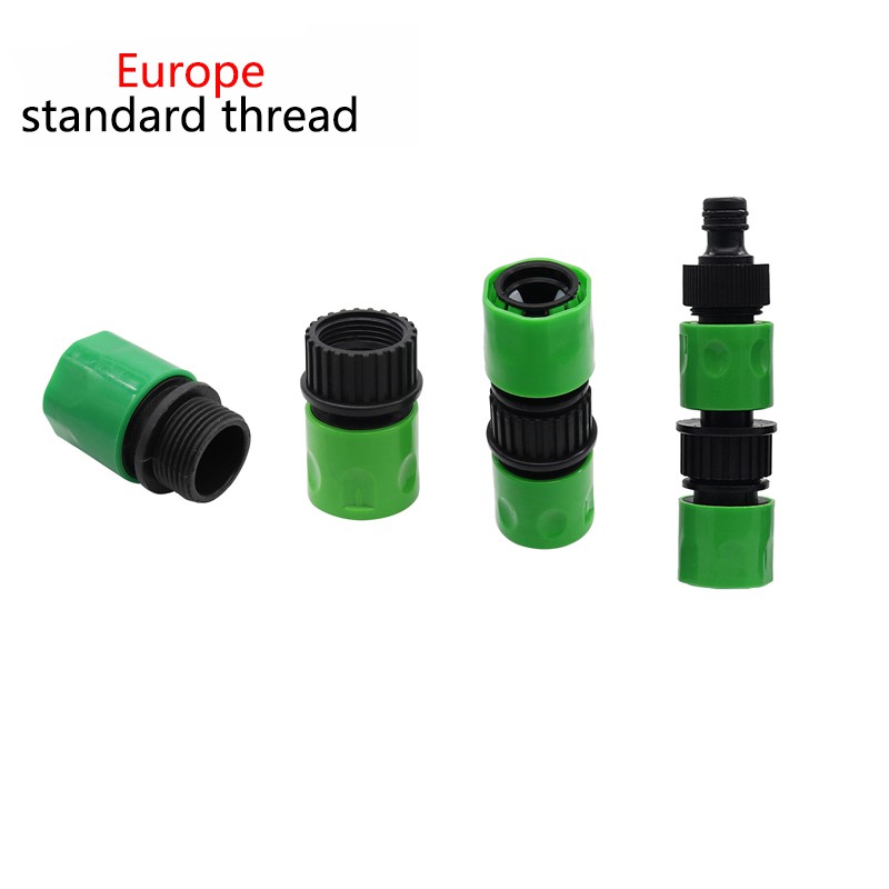 1 ชิ้น 3/4" ด้าย Quick Connector อะแดปเตอร์ชลประทานท่อ Joiners 4 ชุด