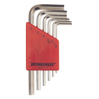 ชุดประแจหกเหลี่ยมตัวแอล แบบสั้น สีเงิน (มิล) BONDHUS 16246  BriteGuard Hex L-Wrench Set  บอนด์ฮัส