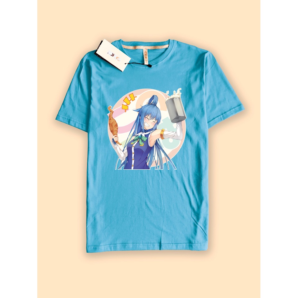 เสื้อยืดอนิเมะ Konosuba Aqua waifu