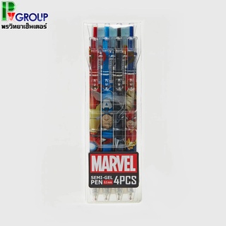 ปากกาลูกลื่นกึ่งเจล ลายMarvel AVG-3970A-4 (เซต4ด้าม)