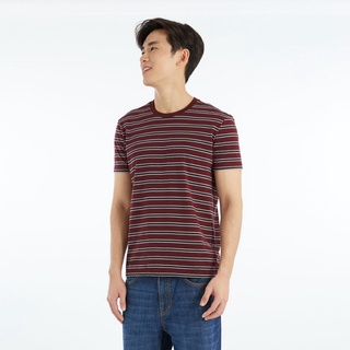 [S-5XL] AIIZ (เอ ทู แซด) - เสื้อยืดคอกลม ลายทาง  Striped Crew-Neck T-shirts