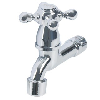 ก๊อกล้างพื้น 1ทาง H-1301 ก๊อกล้างพื้น ก๊อกน้ำ ห้องน้ำ WALL FAUCET HOEN H-1301 CHROME