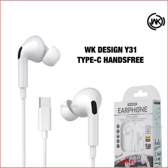 WK Design Y31 หูฟัง 3.5 มม. Iphone Type-C Lightning Handfree